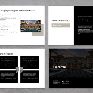 Listing presentation template (Canva) seller guide & CMA pages | US Letter
