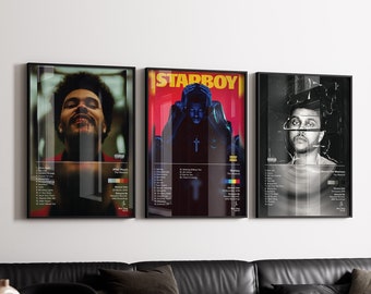 THE WEEKND BUNDLE Set Of 3 | Album Poster | Minimalistic | After Hours | Starboy | Beauty Behind Madness |