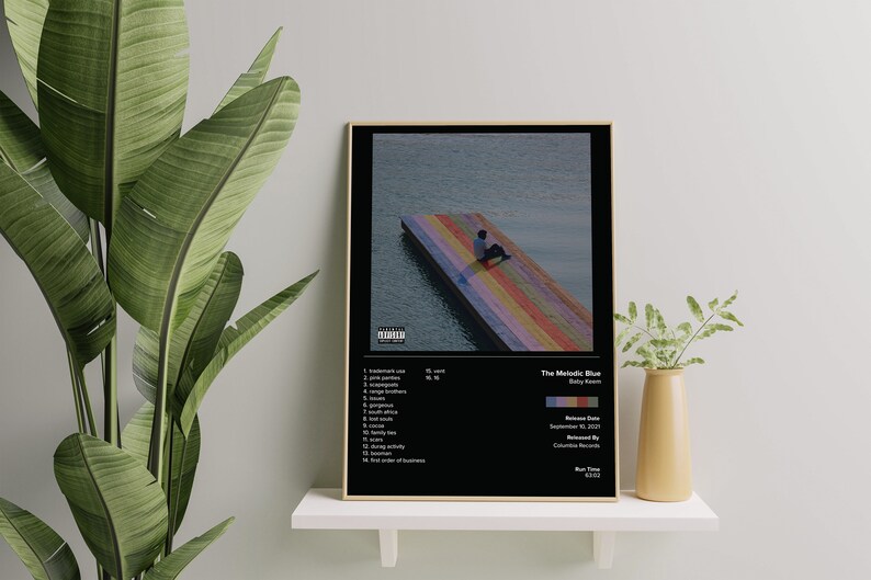 BABY KEEM the Melodic Blue Album Poster Minimalistic Etsy