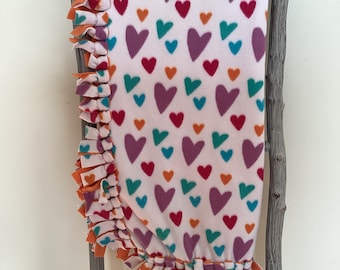 Multicolored Hearts Blanket