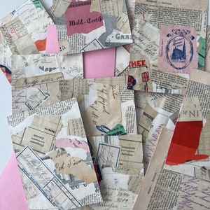 Personalisierte Karte. Vintage Collage Card. Schrift. Schreibmaschine. Collage. Papercollage. Vintage Card.