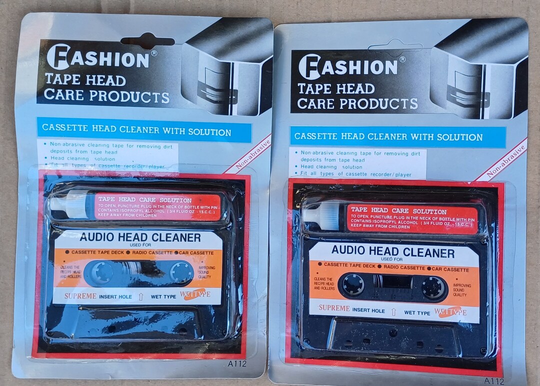 Lot of 2 Units Cleaning Cassette Tape With Cleaning Liquid for Etsy