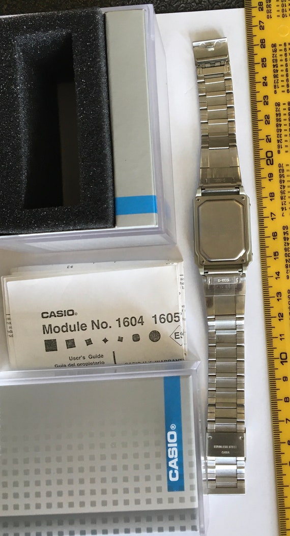 Casio A200 Vintage Retro Illuminator Stainless Steel Watch. Alarm