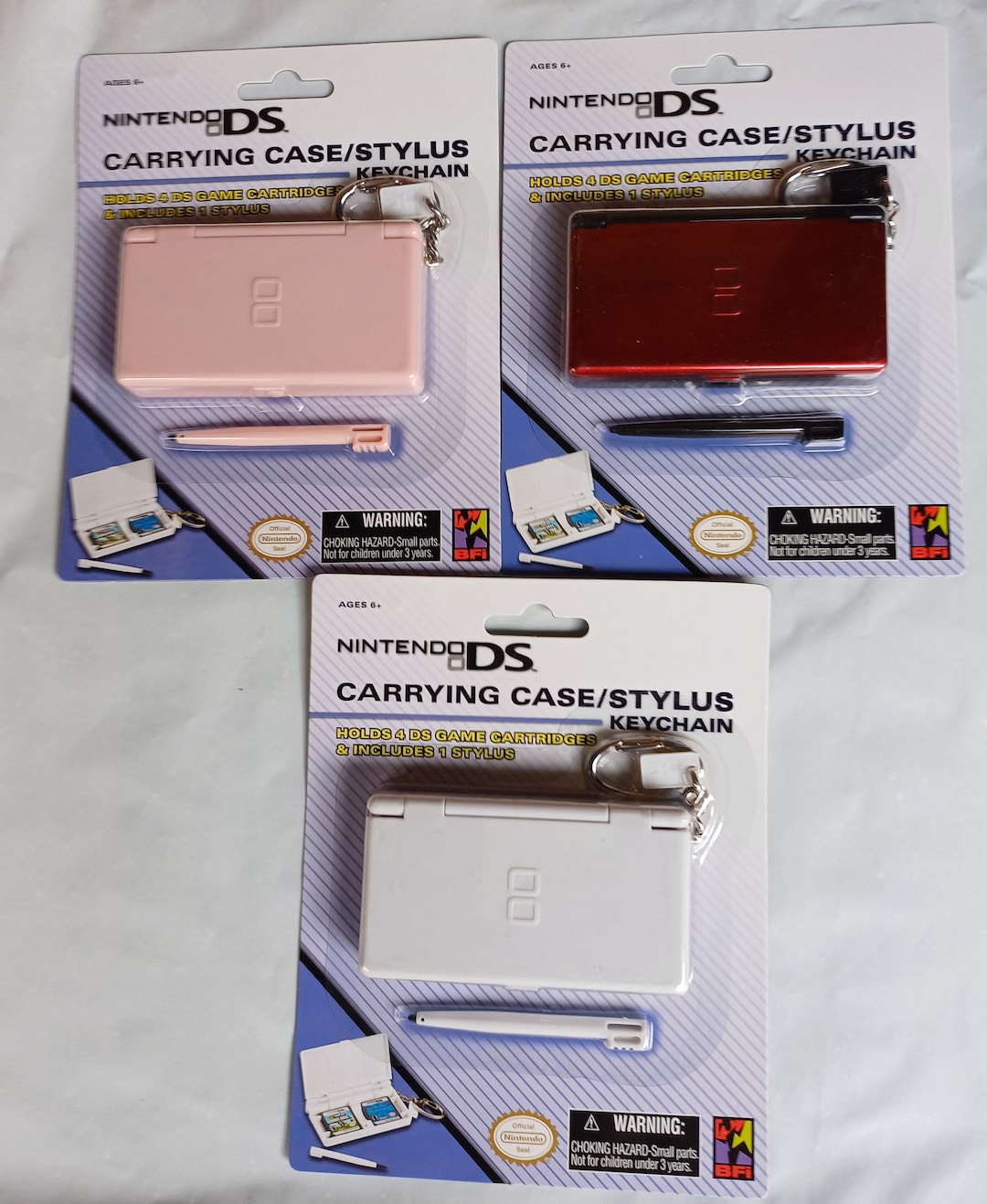 Set of 3 Nintendo DS Carrying Case With Keychain Stylus Etsy