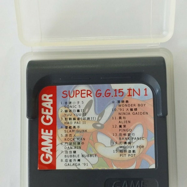 15 in 1 cartridge for Game Gear