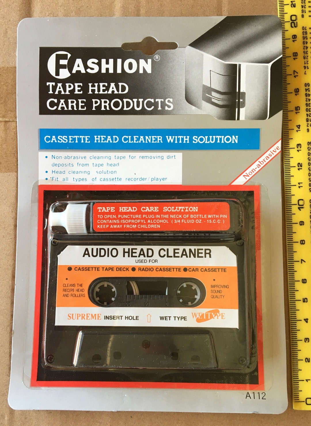 Cleaning Cassette Tape With Cleaning Fluid for Walmans Car Etsy