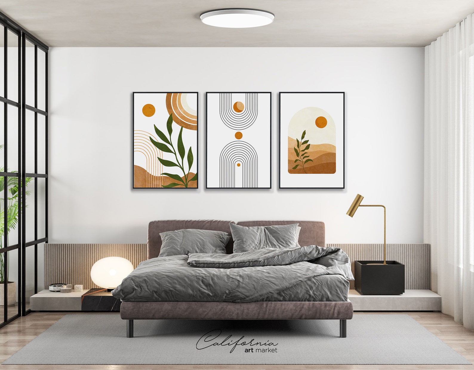 Boho Art Set Abstract Art Set of 3 Gallery Wall Bundle Set - Etsy