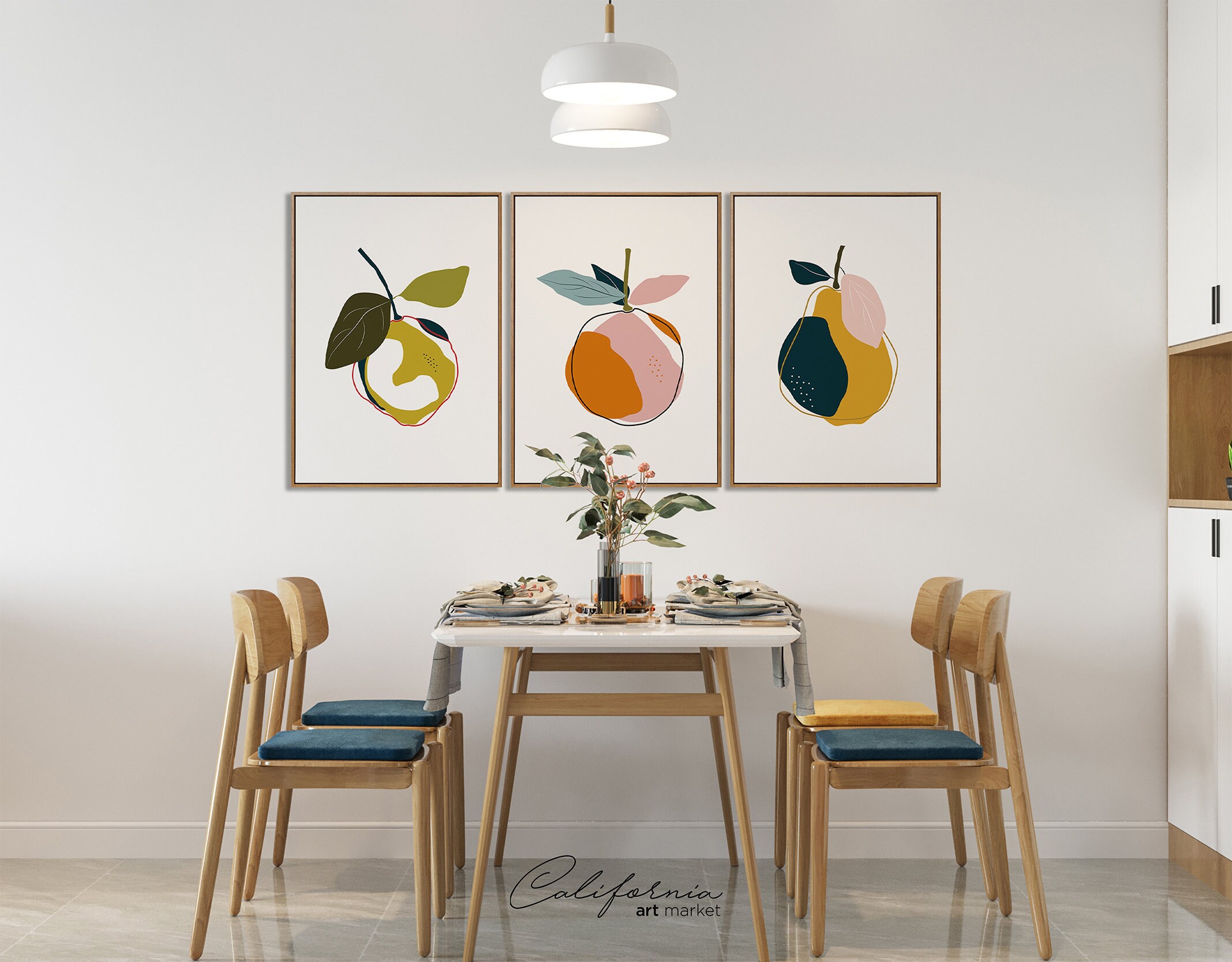 Kitchen Wall Art Set of 3 Dining Room Wall Decor Kitchen | Etsy Australia