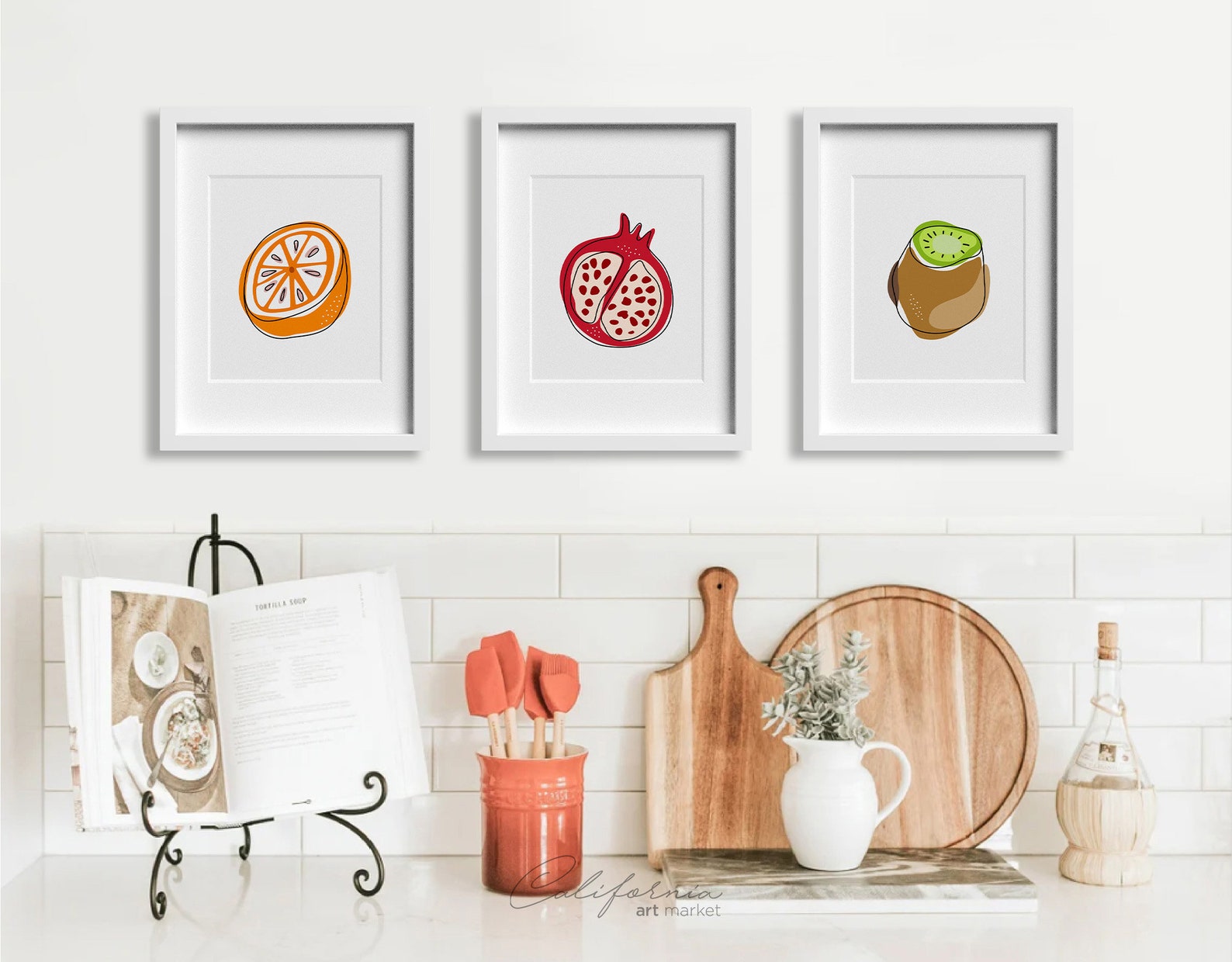 Kitchen Wall Art Set of 3 Dining Room Wall Decor Kitchen - Etsy