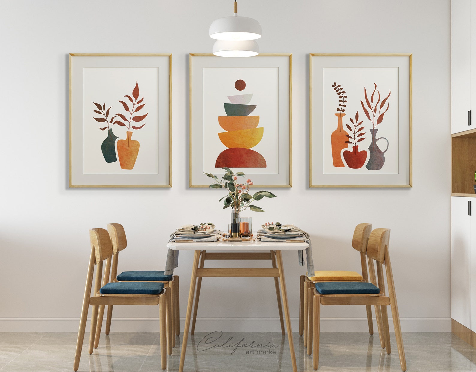 Kitchen Wall Art Set of 3 Dining Room Wall Decor Kitchen - Etsy
