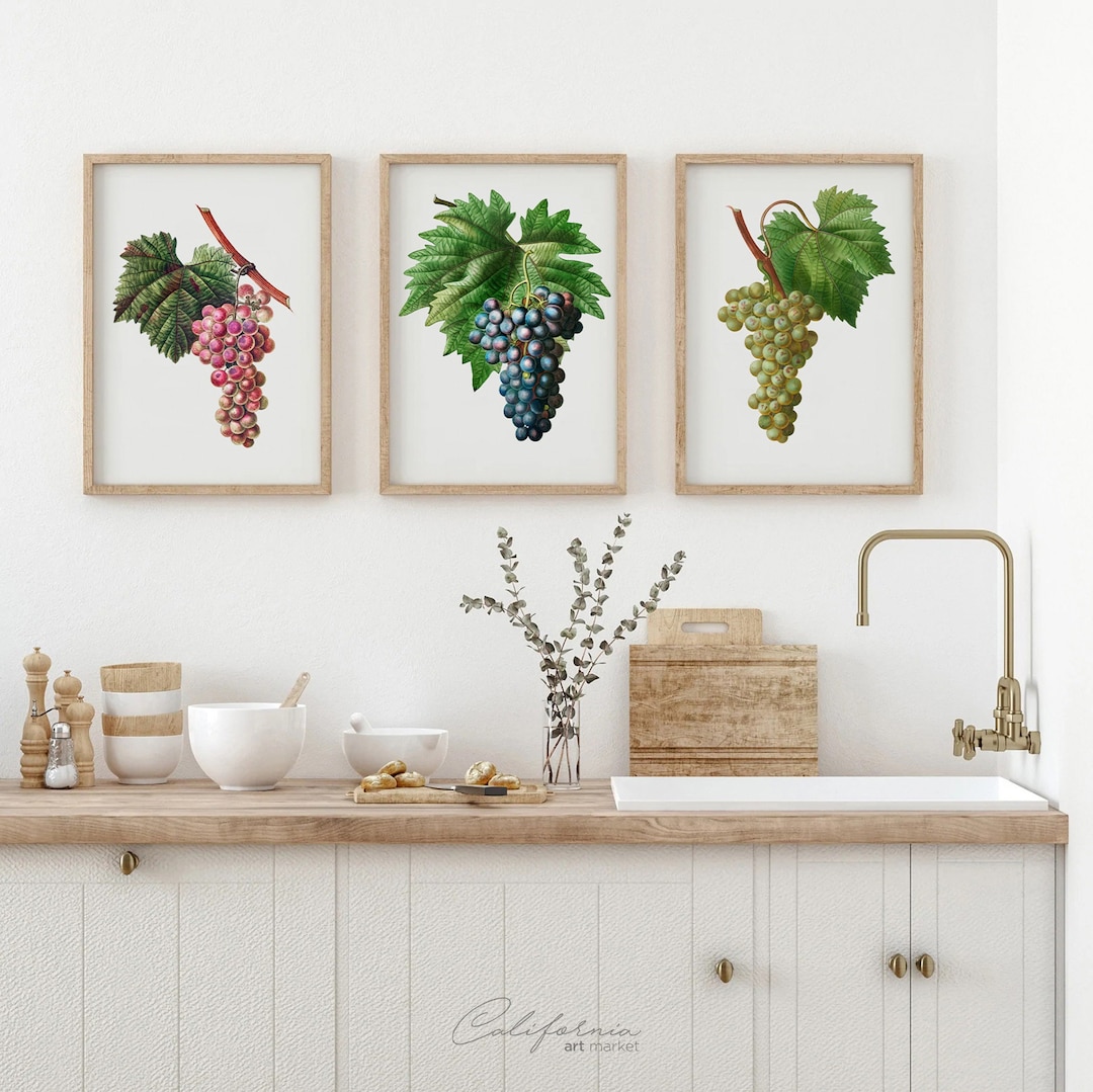 Kitchen Wall Art Set of 3, Kitchen Decor Wall Art, Dining Room Wall ...