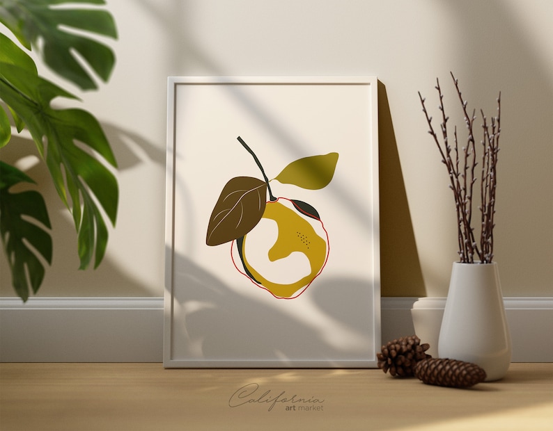 Kitchen Wall Art Set of 3 Dining Room Wall Decor Kitchen Decor Kitchen Prints Fruits Prints Set 3 Modern Print Set image 5