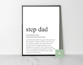 Step Dad Definition Print / Fathers Day Gift / Minimalistic Print / Instant Download