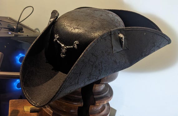 Tricorne Execution Dock Hat Pirate HAT, Sturdy, Crushable