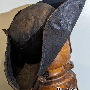 Authentic leather look Tricorne Pirate HAT, Sturdy, crushable, weather resistant, Cosplay n' Party Fun. Real Pirate stuff image 9