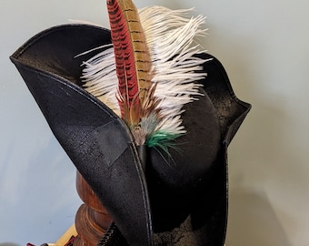 Tricorn-hoed met gevederde piraten – Brixham and Renessance-festivalkostuum