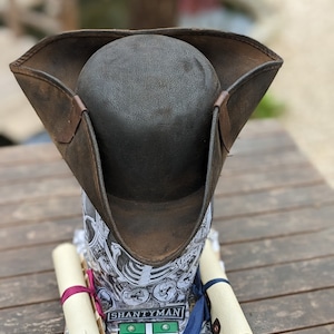 Black Gothic Pirate Tricorne Hat of Death. Brixham N' Rene Black Gothic Pirate Tricorne Hat of Death. Brixham N' Rene