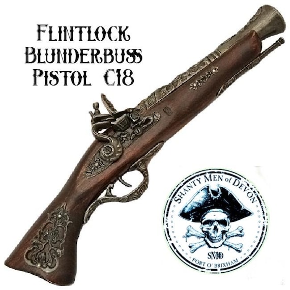 C18 Blunderbuss Pirate Flintlock Pistol. SD-304, A Quality Antique