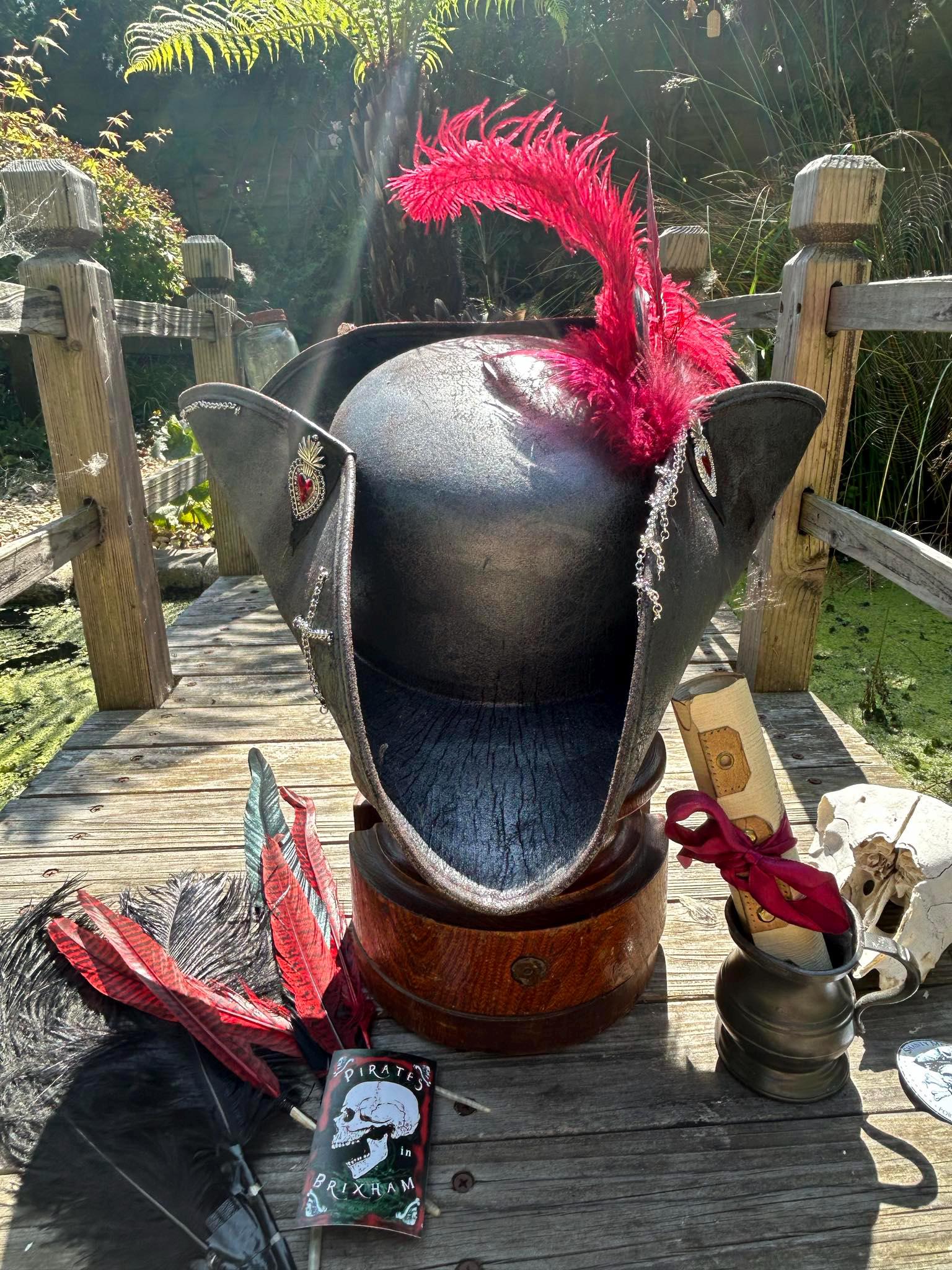 Goth Pirate Tricorn ( Steampunk, Black, Hat ) - Etsy