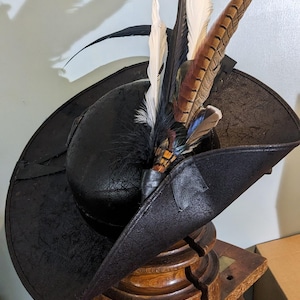Aramis Musketeer Hat -   Amber Flash Feather set. A Holcombe Classic and time honoured headpiece for  Festival, Cosplay, Fun and adventure.