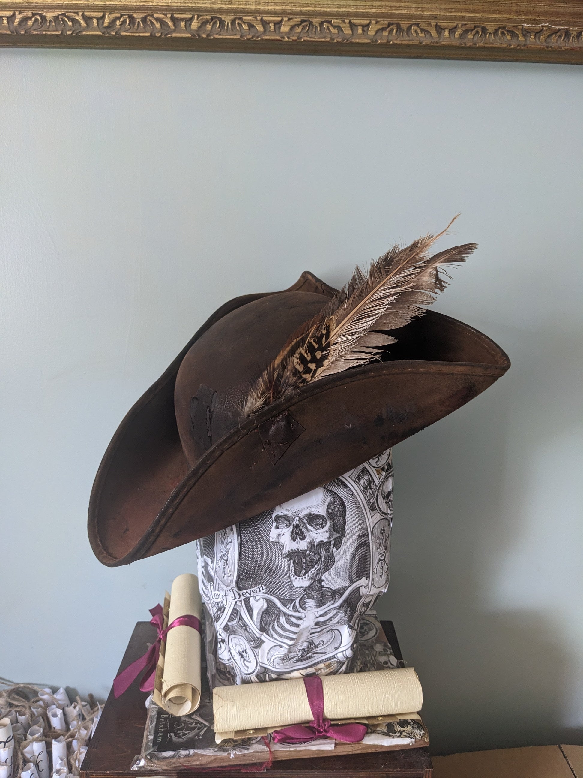 Feathered Pirate Tricorn Hat – Pirate Clothing Store