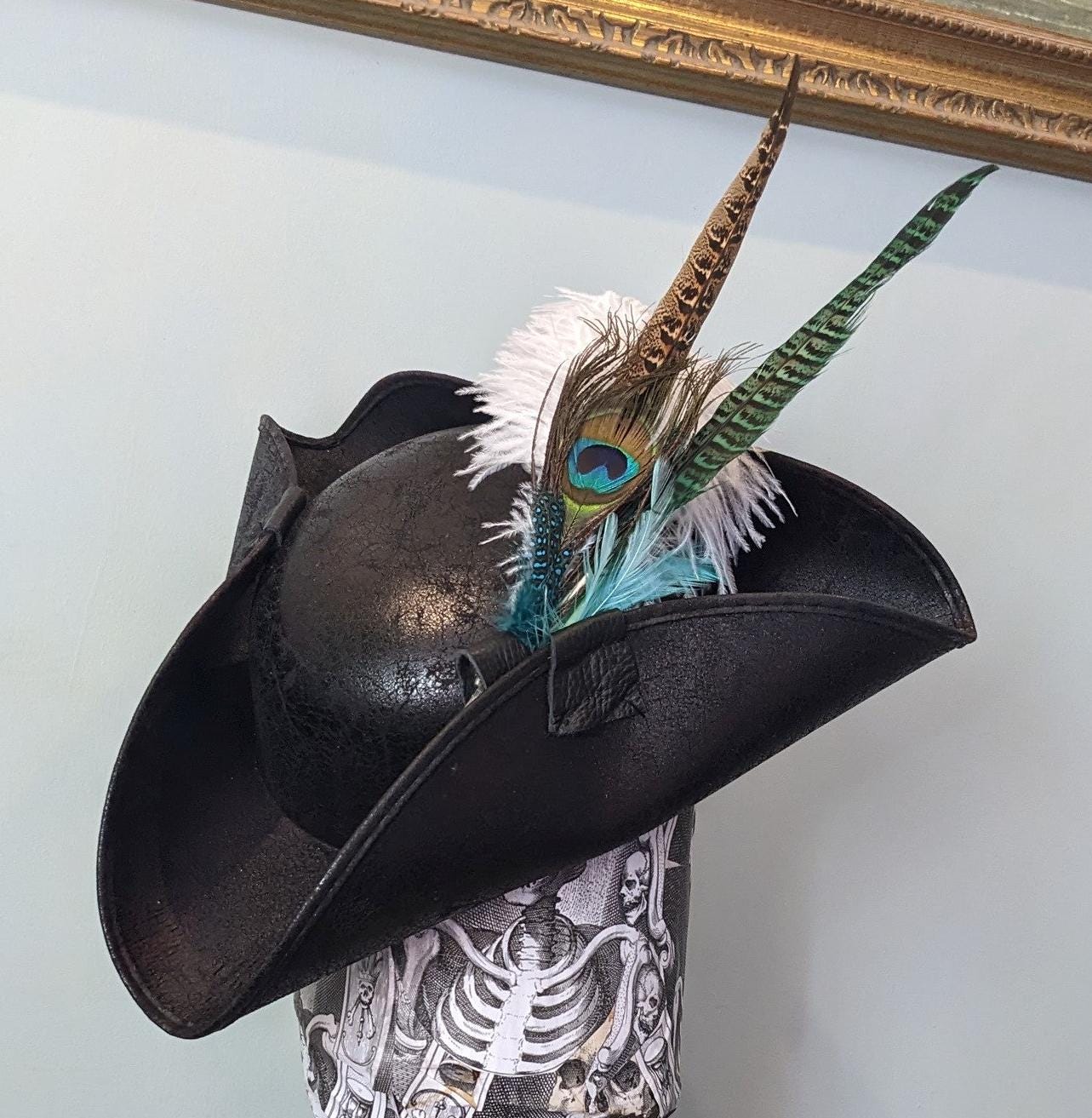 【一点物】 handmade pirate hat gothic Brazen Pirate Hat - the Night Walker of the Tides Tricorne