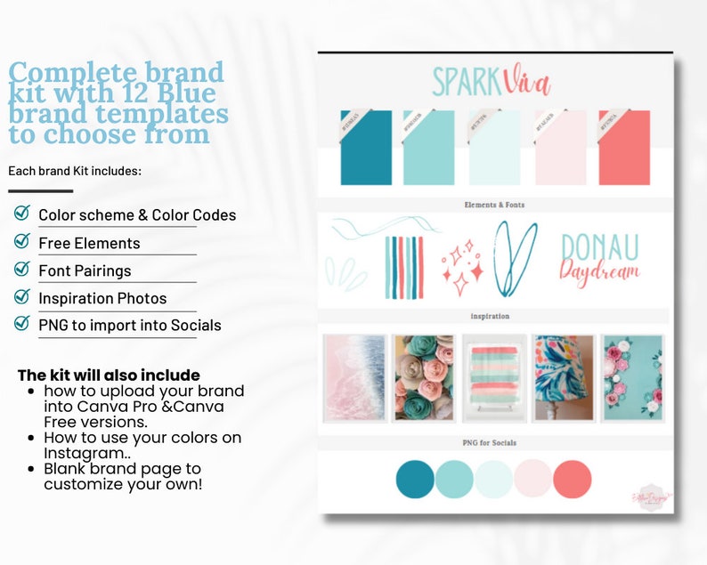 Visual BRAND Kit Custom Brand 12 Premade Brand Kits for Etsy