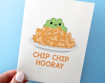 Chip Chip Hooray - Cute Graduation Card - A2 Greeting Card