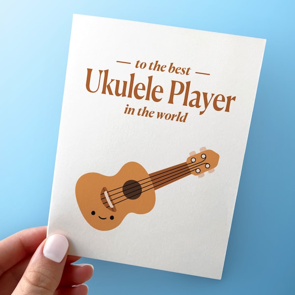 Card For Ukulele Player - Ukelele Birthday Card - A2 Greeting Card