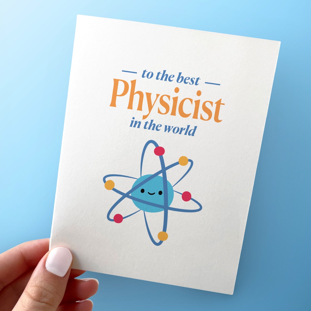 Card for Physicist Atom Physics Birthday Card A2 Greeting Card - Etsy