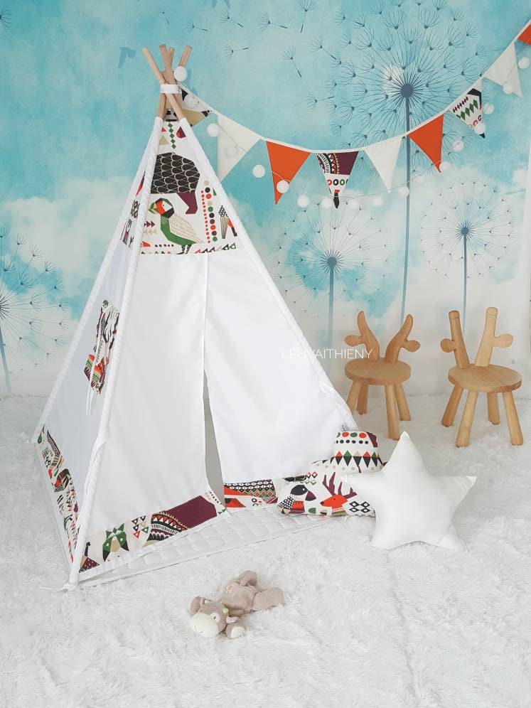 Kids Teepee With Animal Print Personalizer Teepee - Etsy