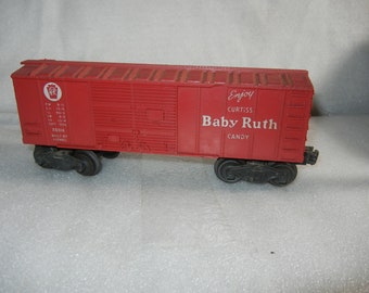 Lionel X6014 Postwar Curtiss Baby Ruth Candy Red Boxcar O/O27 Gauge