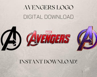 アベンジャーズ ロゴ PNG バンドル | スーパーヒーロー チーム クリップアート (デジタル ダウンロード)