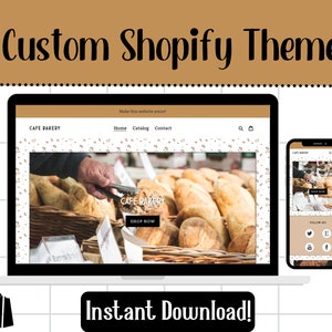 Brown Shopify Theme Template | Shopify Website Design | Shopify Store Theme, Ecommerce Website
