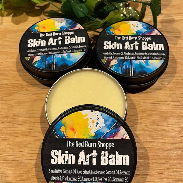 All Natural Tattoo Balm | Skin Art Moisturizer | Essential Oil Balm for Skin Art Aftercare