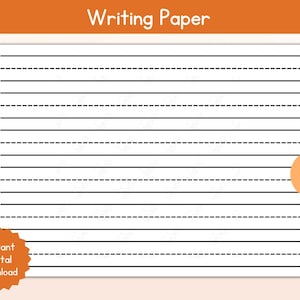 Handschrift Übungspapier / Übungsschreibpapier / Bedruckbares liniertes Papier / Schreibpapier / Handschriftpapier / Schreibübungspapier