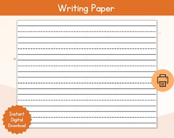 Handwriting Practice Paper / Practice Writing Paper / Printable Lined Paper / Writing Paper /  Handwriting Paper / Writing Practice Paper