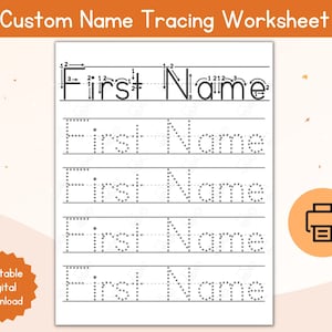 Hoja de trabajo personalizada de rastreo de nombres / Hoja de trabajo personalizada de rastreo de nombres / Rastreo de nombres imprimible