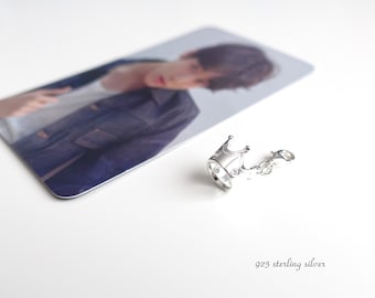 BTS JK Jungkook inspirierter Charm oder Ketten-Anhänger Krone 925 Silber | BTS inspirierter Schmuck