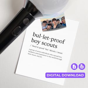Design ispirato ai BTS Bulletproof Boy Scouts | Download digitale per la stampa | Modello di stampa stampa digitale stampa artistica
