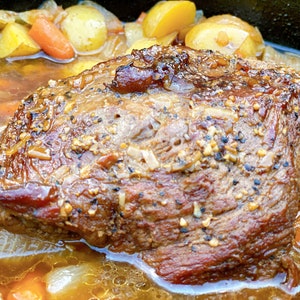 Campfire Dutch Oven Roast Recipe | Printable Recipe| Downloadable Recipe| Digital Recipe| Recipe Card| Camping|Campfire| Roast