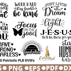 Inspirational SVG Bundle| Cut Files| Clip Art| Commercial Use |PNG|pdf|DXF|eps| Motivational Quotes|Faith| Inspirational Quotes| Cricut