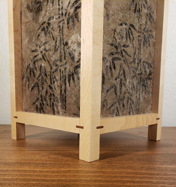 Shoji Mica Handcrafted Table Lamp, Craftsman Inspired Shoji Mica Handcrafted Table Lamp, Craftsman Inspired