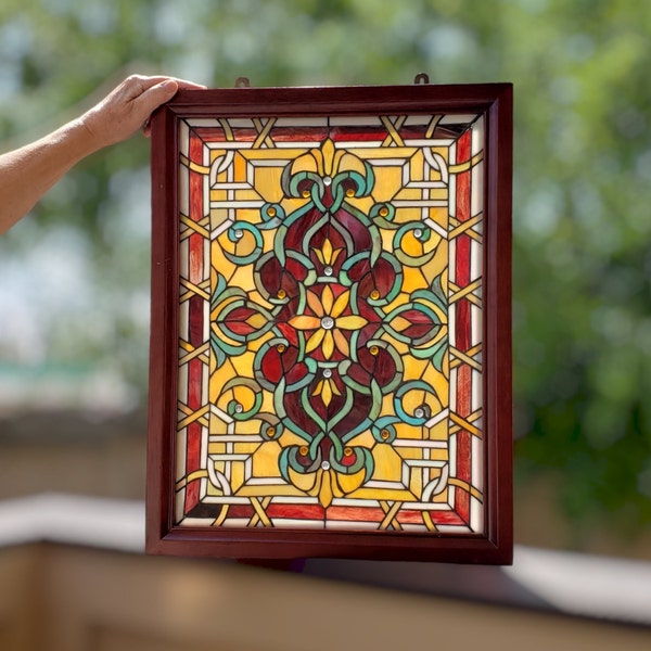 Antique Stained Glass Window Etsy