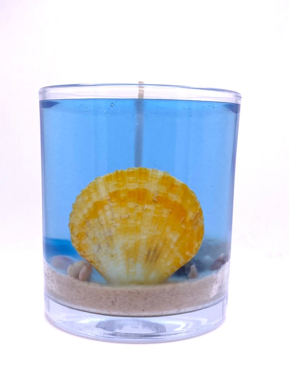 Beach-themed Gel Candles, Scented Gel Candles, Christmas Seashell