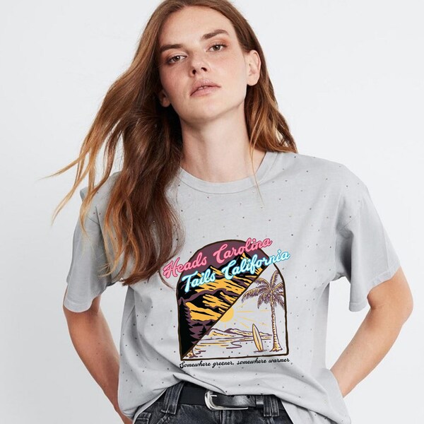 Heads Carolina Tails California Svg Etsy