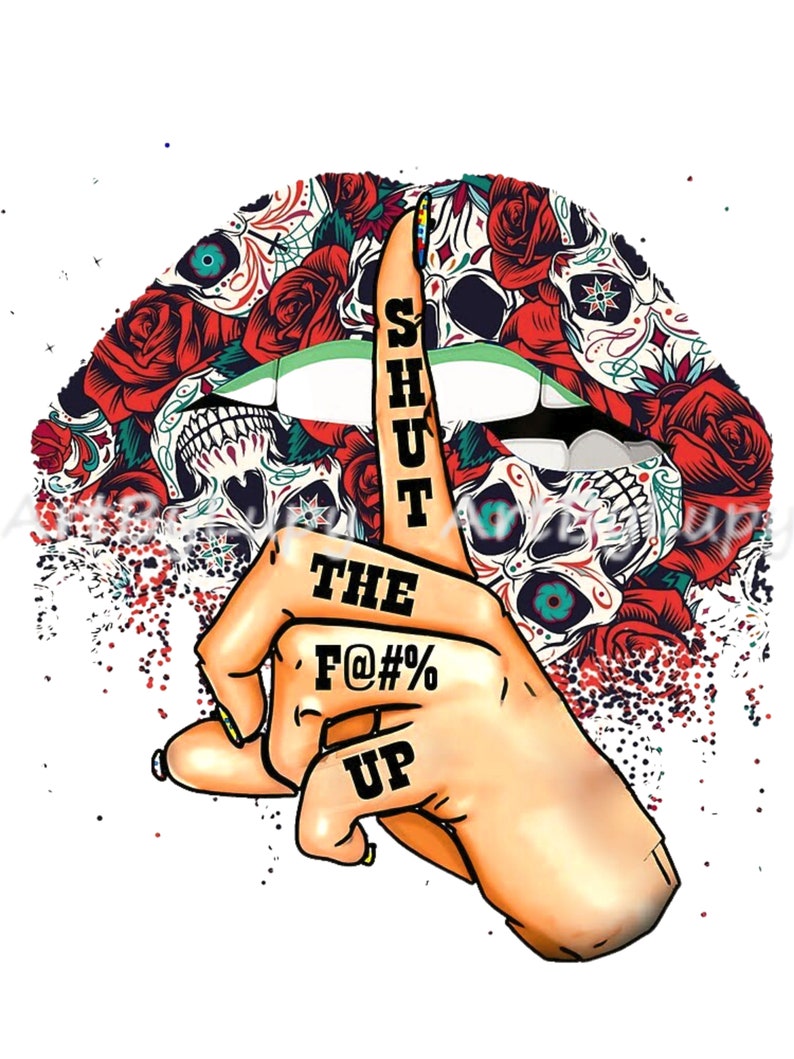 Shut the F up Lips Png SVG Bundle Shut the Fuk up Leopard Etsy