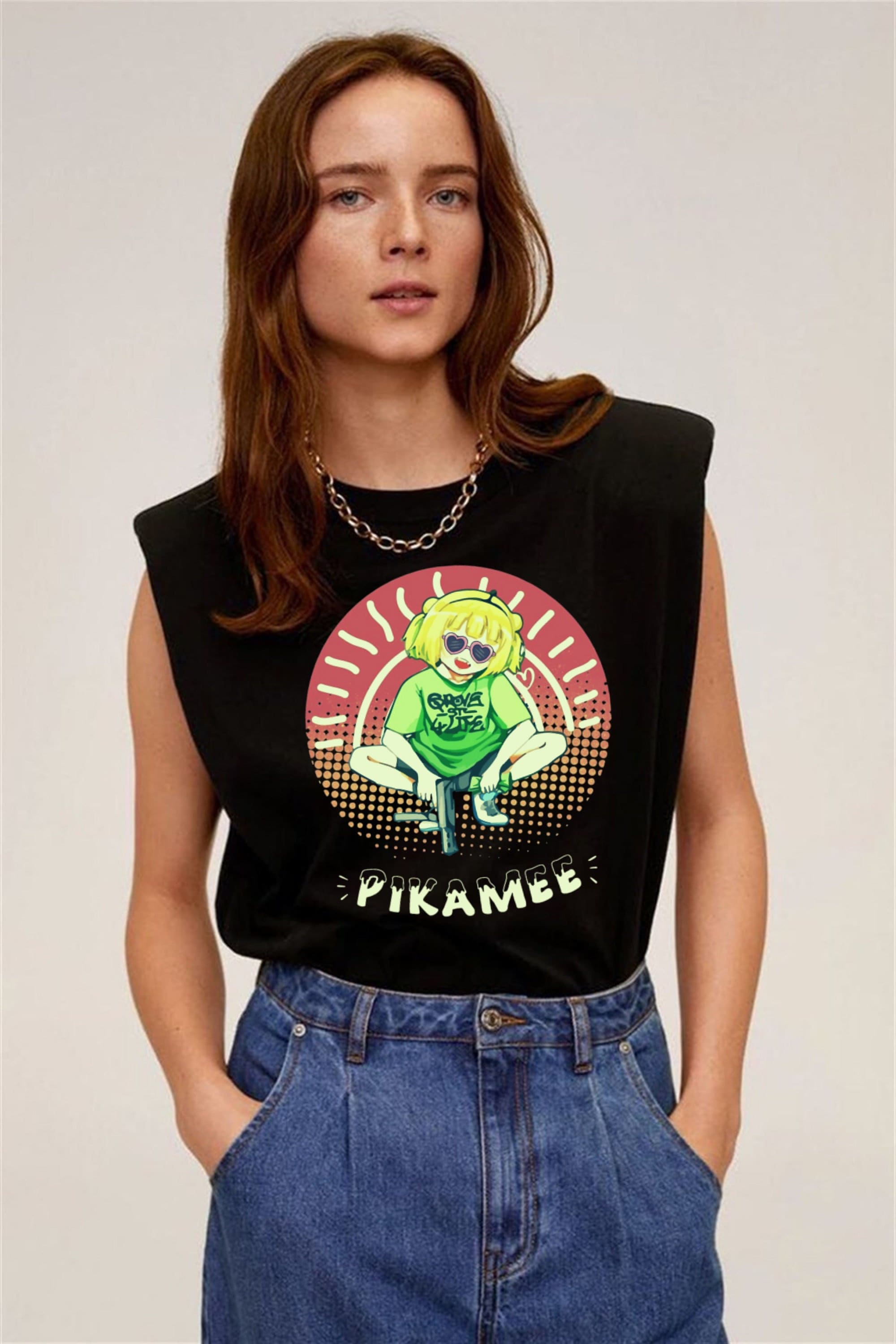 kawaii cute amano pikamee t shirt design' Sticker