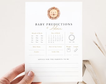 Safari Baby Predictions and Advice Cards, Safari Baby Shower Games, Advice for Parents, Wishes for Baby, A Wild One Baby Shower, KEI