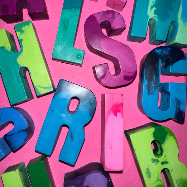 Letter Crayon - Etsy